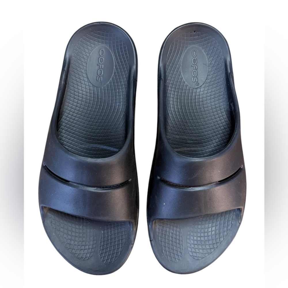 OOFOS OOahh Recovery Slide Sandals Women’s Size 8 Men’s Size 6 Black - Picture 6 of 8